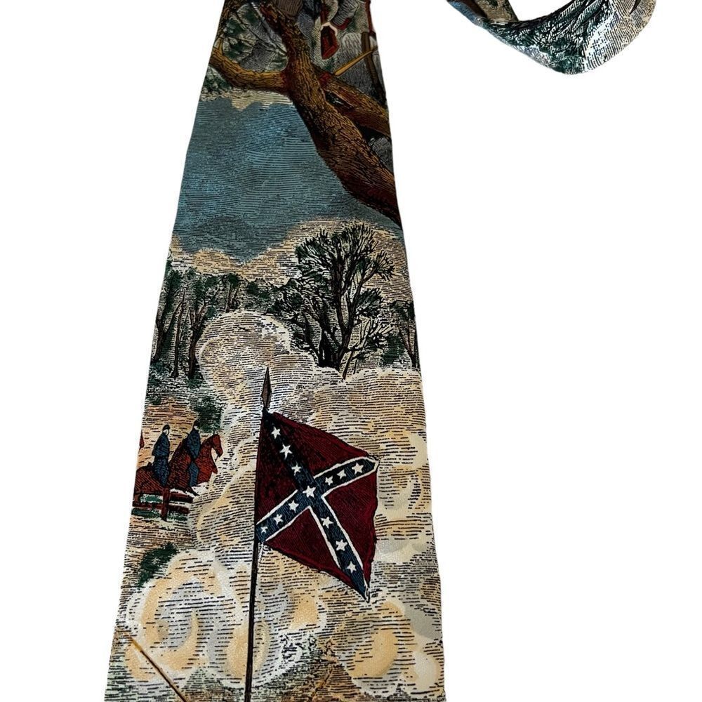 Vintage American Series “The Rebel Yell” Civil War Silk Tie by Tango - Picture 4 of 5